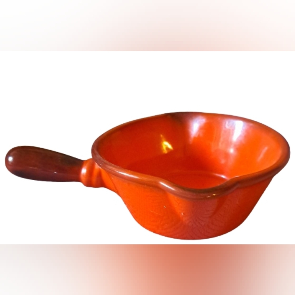 VTG MidCentury Metlox Poppytrail Vernon Red Rooster Gravy Boat/Soup Bowl/Handle